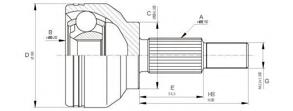 OPEN PARTS CVJ567210 Шарнірний комплект, приводний вал