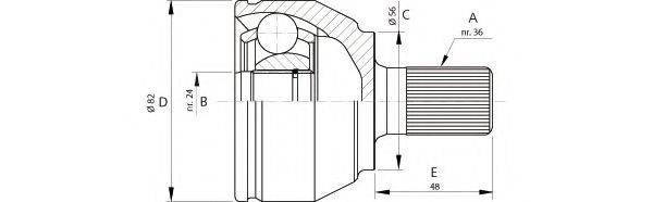 OPEN PARTS CVJ569810 Шарнірний комплект, приводний вал