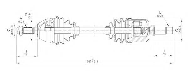 OPEN PARTS DRS600200 Приводний вал