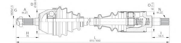 OPEN PARTS DRS603000 Приводний вал