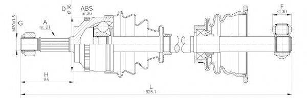 OPEN PARTS DRS606600 Приводний вал