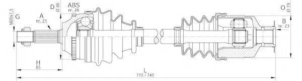 OPEN PARTS DRS606700 Приводний вал