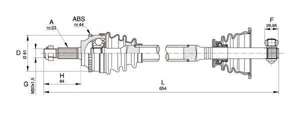 OPEN PARTS DRS611000 Приводний вал