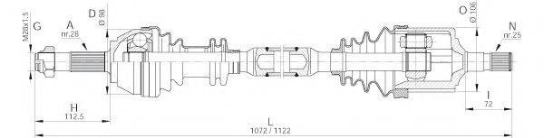 OPEN PARTS DRS613900 Приводний вал