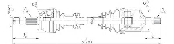 OPEN PARTS DRS614100 Приводний вал