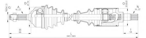 OPEN PARTS DRS616000 Приводний вал