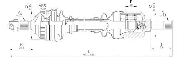 OPEN PARTS DRS620200 Приводний вал