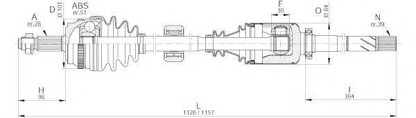 OPEN PARTS DRS621000 Приводний вал