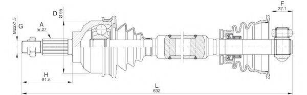 OPEN PARTS DRS624100 Приводний вал