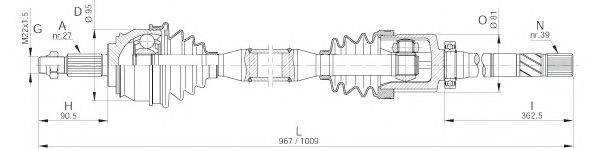 OPEN PARTS DRS624200 Приводний вал