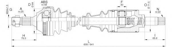 OPEN PARTS DRS626500 Приводний вал