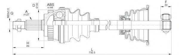 OPEN PARTS DRS627800 Приводний вал