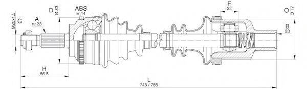 OPEN PARTS DRS628600 Приводний вал