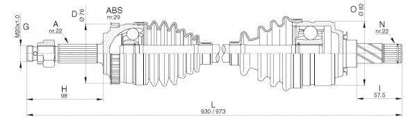 OPEN PARTS DRS630700 Приводний вал