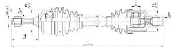 OPEN PARTS DRS631400 Приводний вал