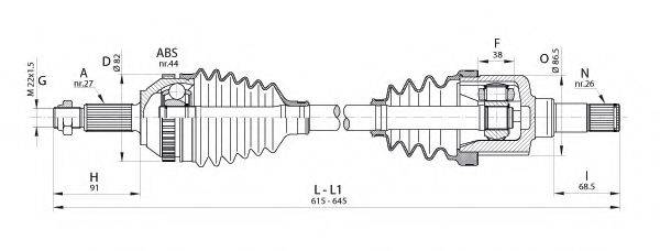 OPEN PARTS DRS632300 Приводний вал