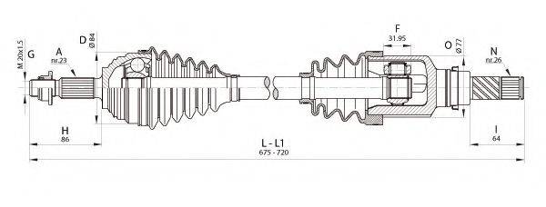 OPEN PARTS DRS634500 Приводний вал