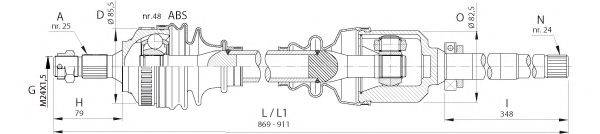 OPEN PARTS DRS639600 Приводний вал