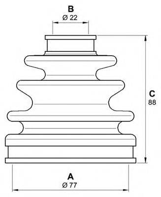 OPEN PARTS SJK707300 Комплект пильника, приводний вал