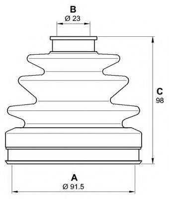 OPEN PARTS SJK710300 Комплект пильника, приводний вал