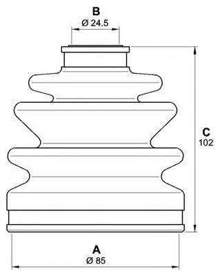 OPEN PARTS SJK711400 Комплект пильника, приводний вал