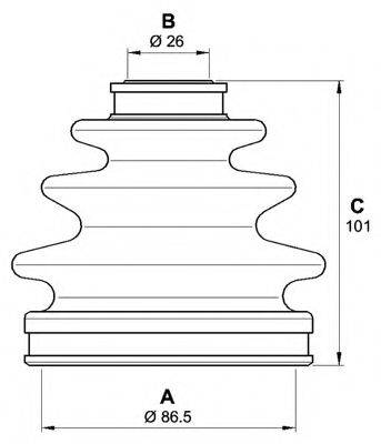 OPEN PARTS SJK712100 Комплект пильника, приводний вал