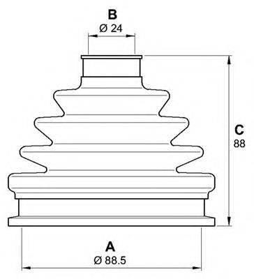 OPEN PARTS SJK713700 Комплект пильника, приводний вал