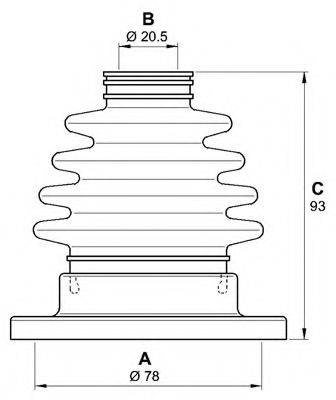 OPEN PARTS SJK716600 Комплект пильника, приводний вал