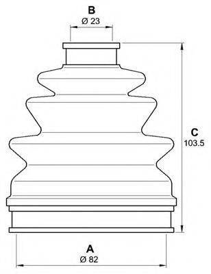 OPEN PARTS SJK719700 Комплект пильника, приводний вал