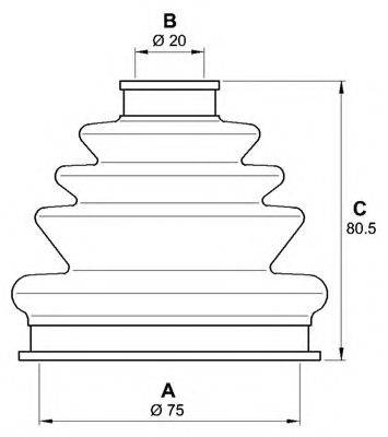 OPEN PARTS SJK720700 Комплект пильника, приводний вал