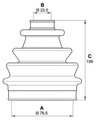 OPEN PARTS SJK723700 Комплект пильника, приводний вал