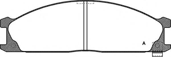 OPEN PARTS BPA023602 Комплект гальмівних колодок, дискове гальмо