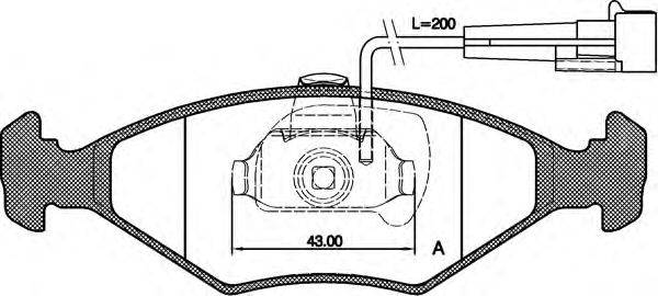 OPEN PARTS BPA028142 Комплект гальмівних колодок, дискове гальмо