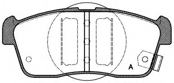 OPEN PARTS BPA072402 Комплект гальмівних колодок, дискове гальмо