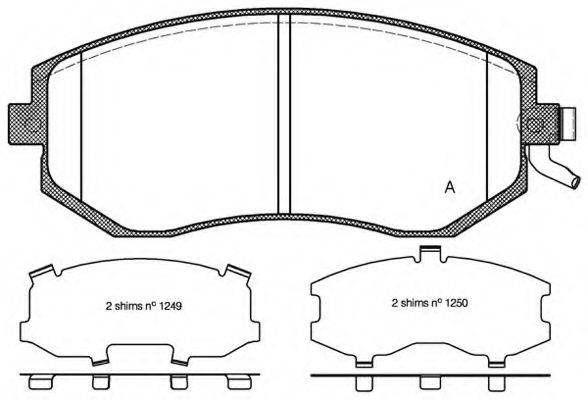 OPEN PARTS BPA095104 Комплект гальмівних колодок, дискове гальмо