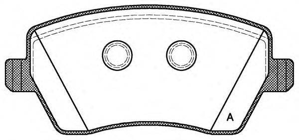 OPEN PARTS BPA098700 Комплект гальмівних колодок, дискове гальмо