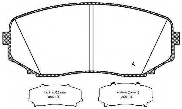 OPEN PARTS BPA126702 Комплект гальмівних колодок, дискове гальмо