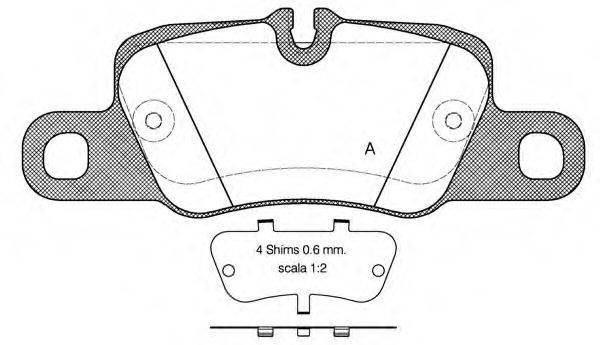 OPEN PARTS BPA140100 Комплект гальмівних колодок, дискове гальмо