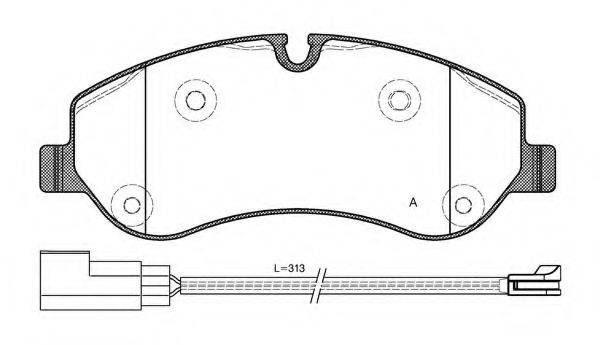 OPEN PARTS BPA152002 Комплект гальмівних колодок, дискове гальмо