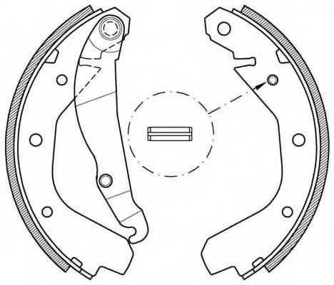 OPEN PARTS BSA203800 Комплект гальмівних колодок