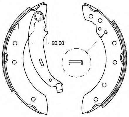 OPEN PARTS BSA211100 Комплект гальмівних колодок