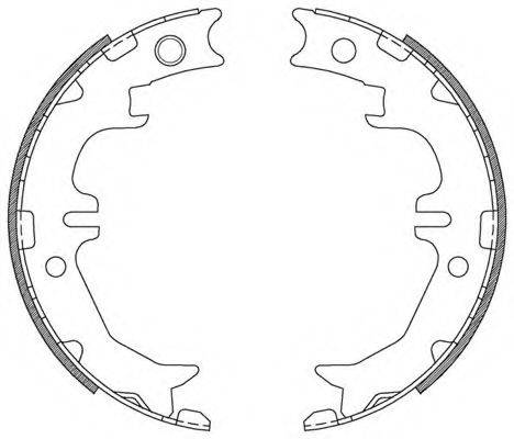 OPEN PARTS BSA221400 Комплект гальмівних колодок