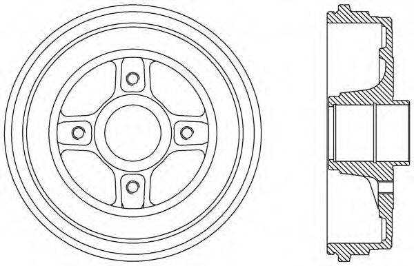 OPEN PARTS BAD906930 Гальмівний барабан