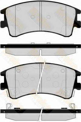 BRAKE ENGINEERING PA1537 Комплект гальмівних колодок, дискове гальмо