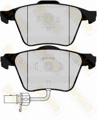 BRAKE ENGINEERING PA1620 Комплект гальмівних колодок, дискове гальмо