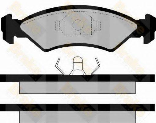 BRAKE ENGINEERING PA353 Комплект гальмівних колодок, дискове гальмо