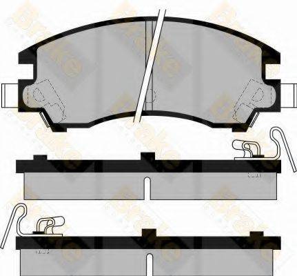 BRAKE ENGINEERING PA477 Комплект гальмівних колодок, дискове гальмо