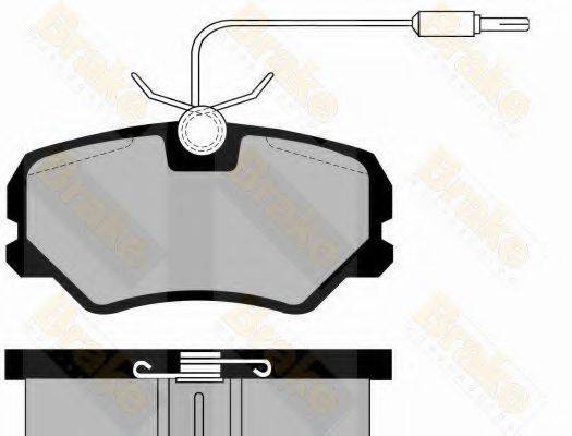 BRAKE ENGINEERING PA493 Комплект гальмівних колодок, дискове гальмо