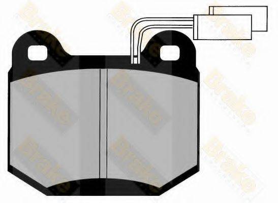 BRAKE ENGINEERING PA603 Комплект гальмівних колодок, дискове гальмо