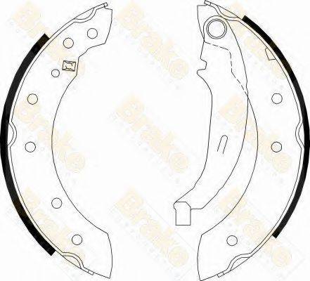 BRAKE ENGINEERING SH2474 Комплект гальмівних колодок